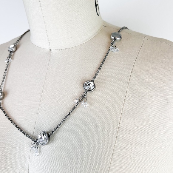 Ann Taylor • Rhinestone Opera Length Station Necklace - Picture 5 of 7